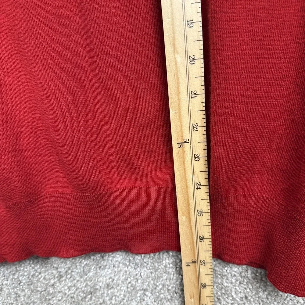 Polo Ralph Lauren Mens Red 100% Pima Cotton V-Neck Sweater Vest Size Large